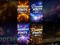 🔓 Premium Fonts Without Paying!
