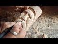 Carving a wood spirit with Dremel.