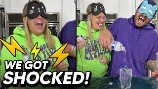 SHOCK MACHINE Blindfold Water Pour Challenge! *Bad Idea*