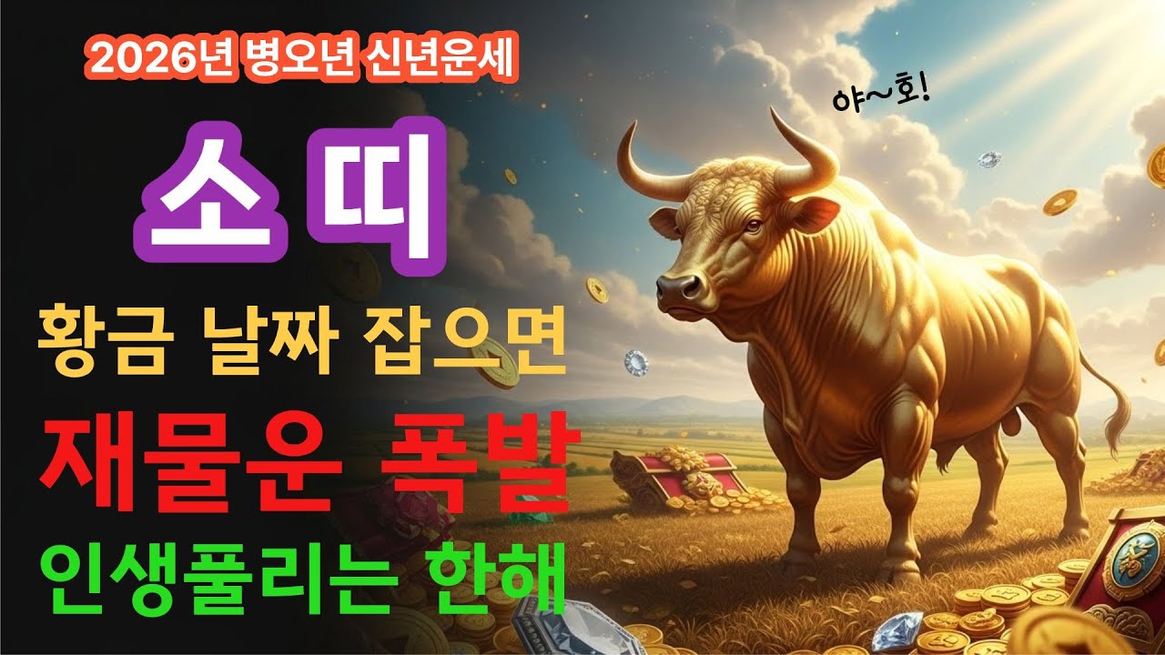 소띠라면 꼭 보세요｜2026년에 인생이 바뀌는 결정적 이유