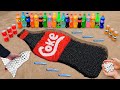 Cocacola logo vs mentos with orbeez underground  best coke experiments