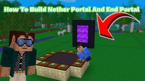 MultiCraft How To Build A Nether Portal And End Portal #subscribe #bakermulticraft #multicraft