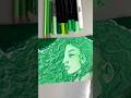 desenhando com uma única cor 💚☘️🧩 #desenho #pintura #arte