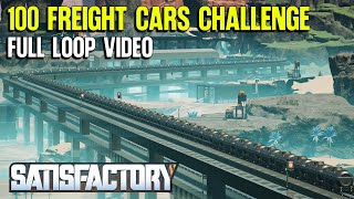100-Freight Car Fluid Train Challenge in Satisfactory 🚂💧 (Mega Oil Wagon Test Run)