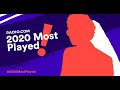 Who is 2020's most played artist on RADIO.COM?