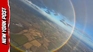 Skydivers Left SHOCKED After Seeing Rainbow Like Never Before