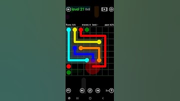How To Solve Flow Free Green Pack Level 21 8x8 Board Medium Walk Through Solution Walkthrough