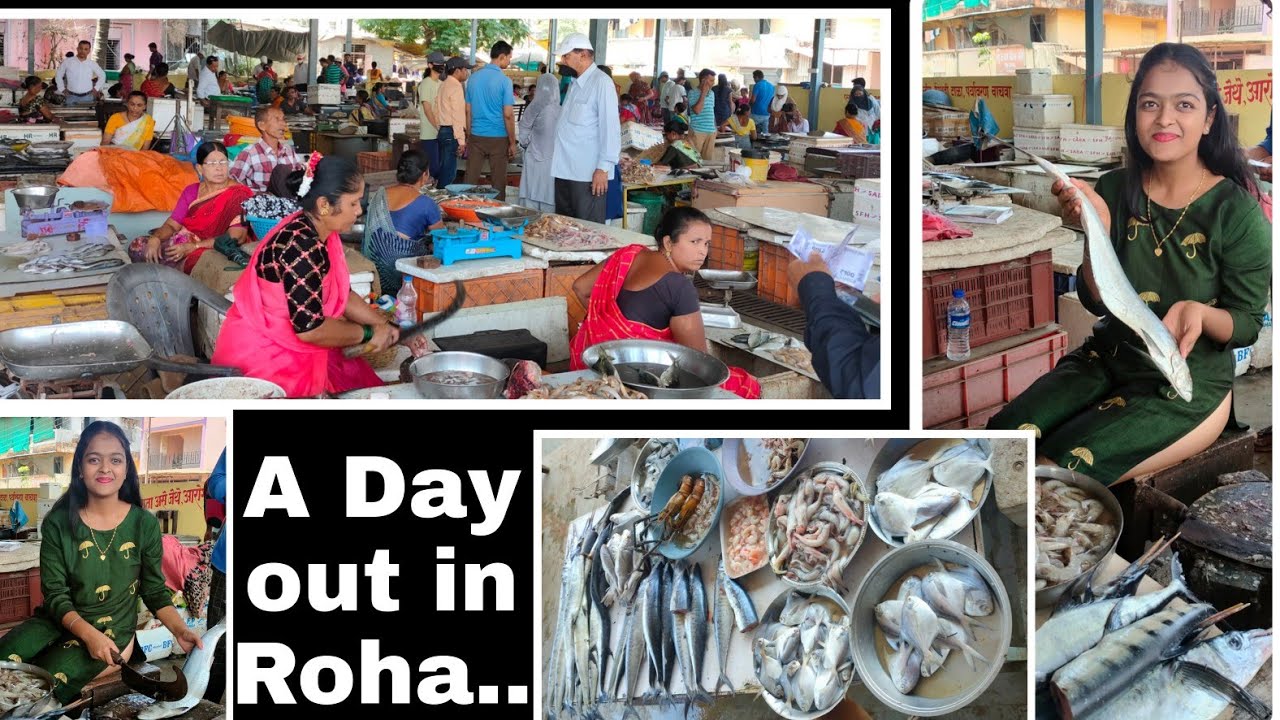 A Day out in Roha 😀|| Fish Market || Kashish Mahulkar || Roha Kharapti