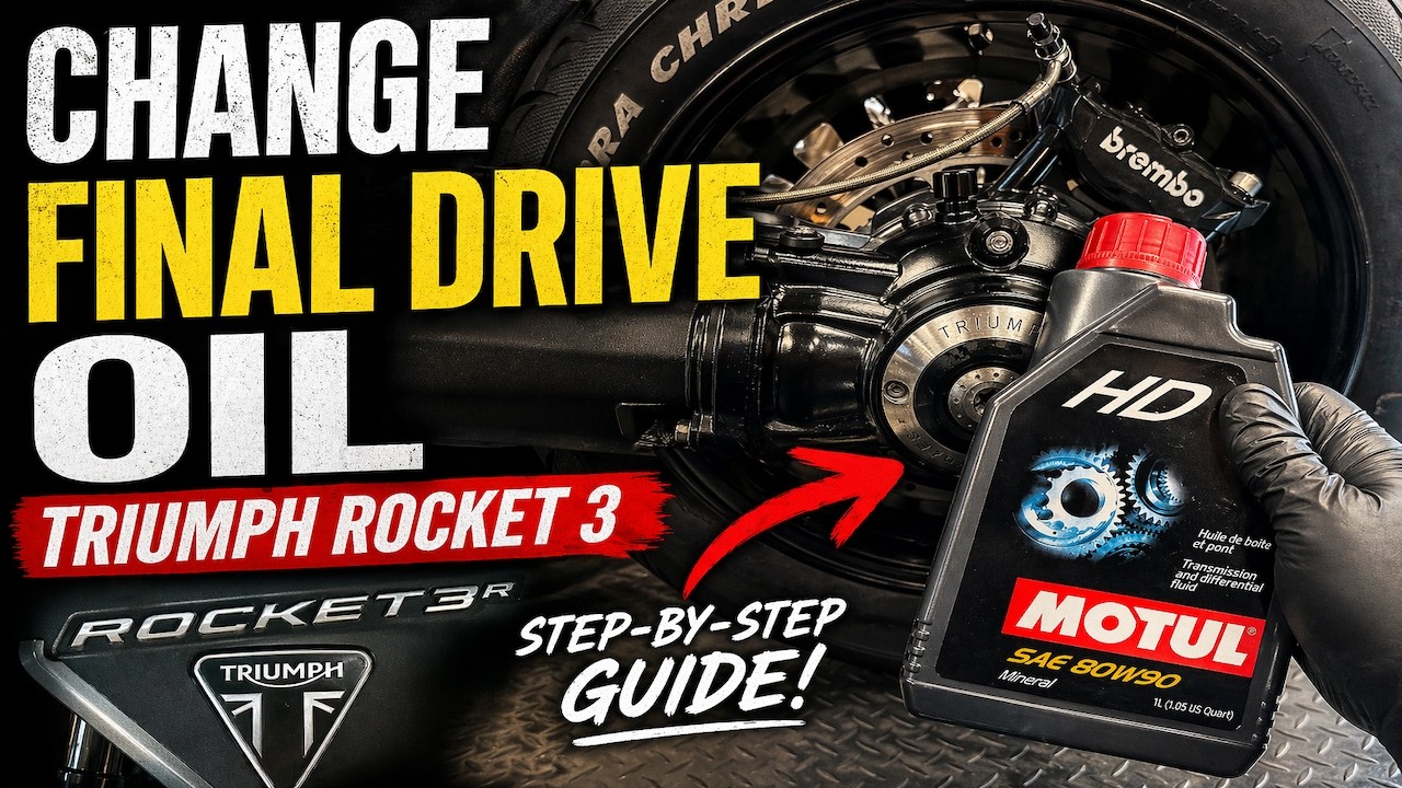 HOW TO CHANGE THE FINAL DRIVE OIL ON A TRIUMPH ROCKET 3 - YouTube