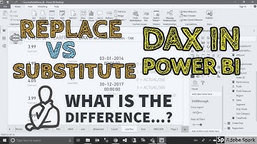 SUBSTITUTE VS REPLACE DAX IN Power BI - TAIK18 (6-21) Power BI