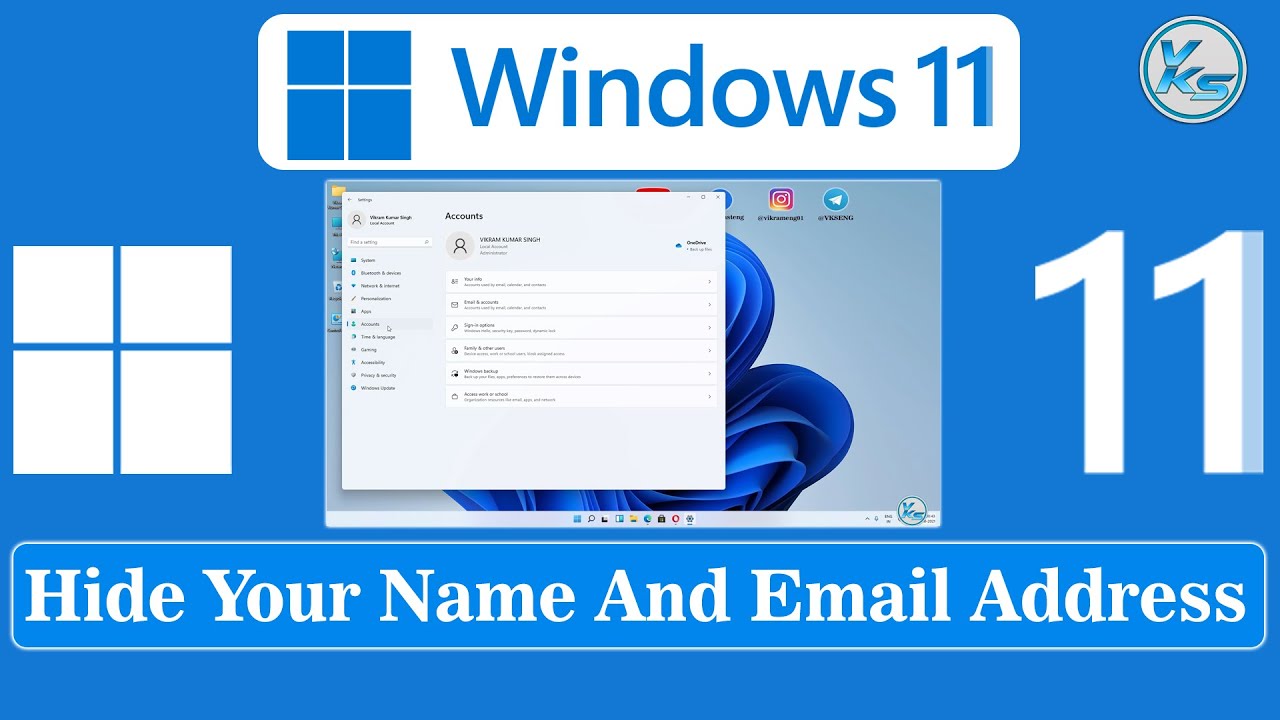 ✅ How To Hide User Name And Email Address On Windows 11 Login Screen