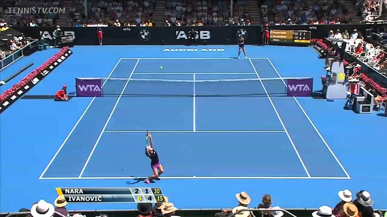 Ana Ivanovic vs Kurumi Nara Highlights Auckland 2014 Quarter-Final - YouTube