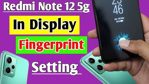 Redmi Note12 5g me in display fingerprint setting/how to set in display fingerprint Redmi note 12 5g