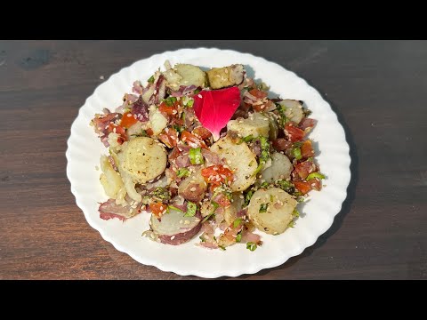 चटपटी और पौष्टिक शकरकंद की चाट || Sweet potato chaat || #sweetpotato #chaat #healthyfood 