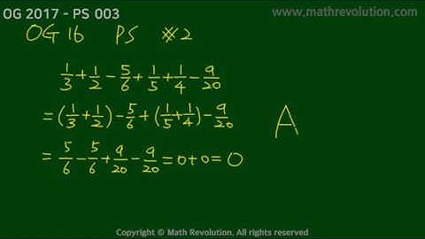 Official Guide to GMAT math 2017 PS 01-06｜Math Revolution