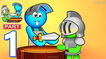 Sword Please - Gameplay Walkthrough Part 1 Stickman Army Commander Camp Castle Defense (Android, iOS