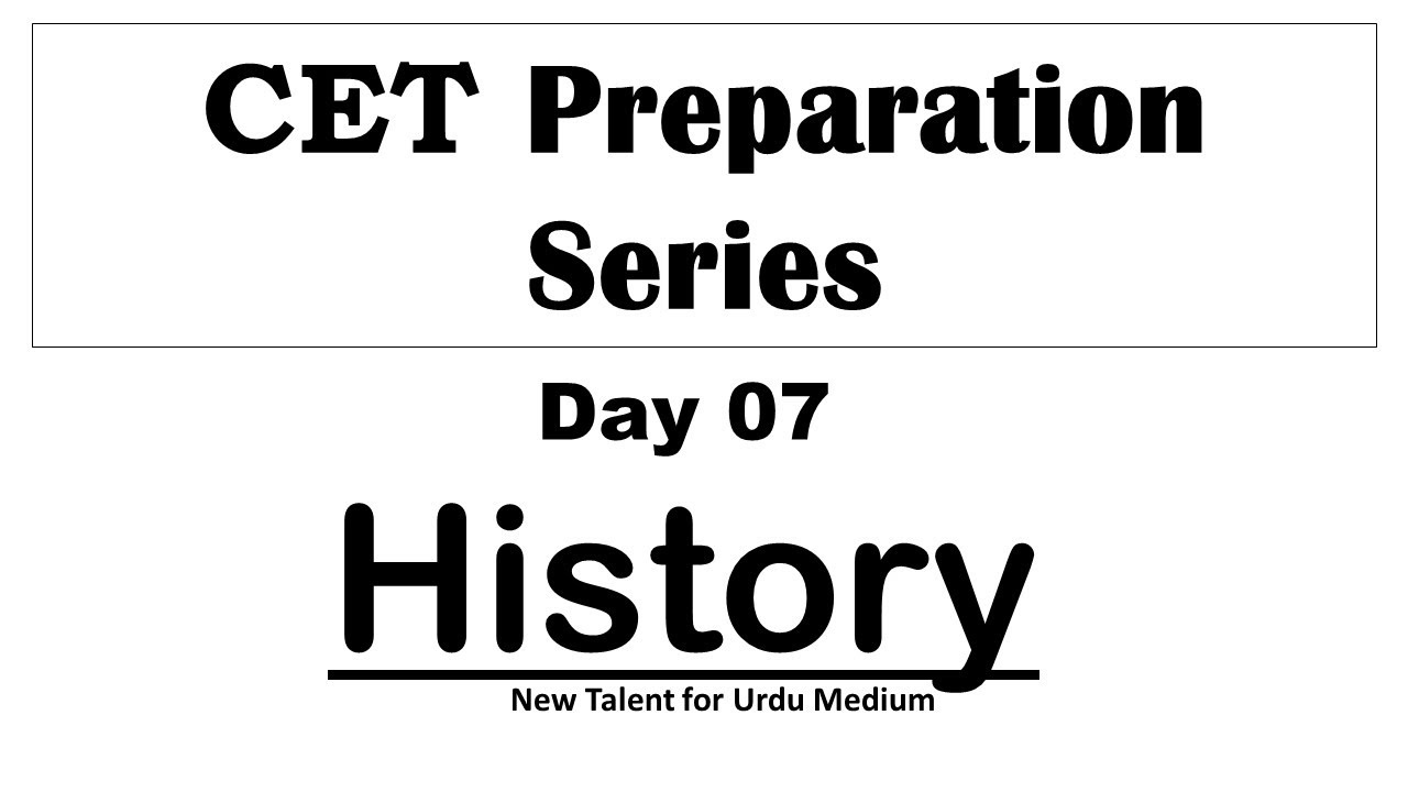 Day 7 | CET Preparation | History | Notes + Test | 