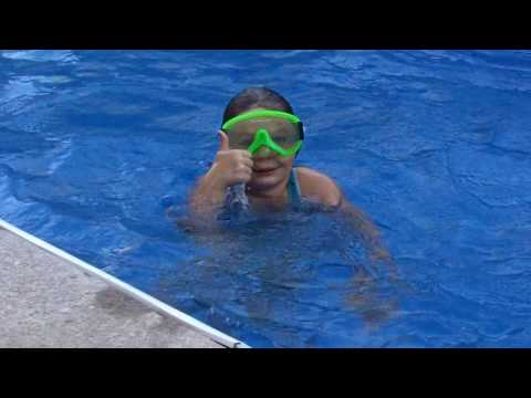 Rhiannon and Connor Pool Fun!