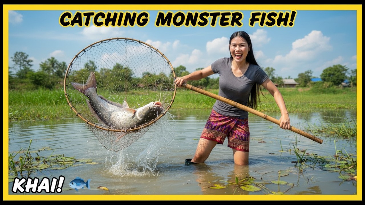 funny catching fish
