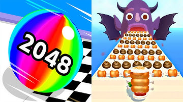 Ball Run 2048 VS Sandwich Runner - All Levels Gameplay Android iOS Ep 1