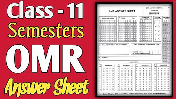 How To Fill Class 11 OMR Answer Sheet | New Syllabus 2024 - 2025 | Semester System | Wbchse Board |