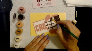 ASMR | Paint by Number Postcard (Chocolate Bar) (Soft Spoken) screenshot 3