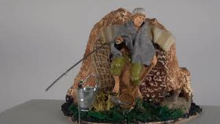 Fisherman in motion series 10 cm Landi presepe video