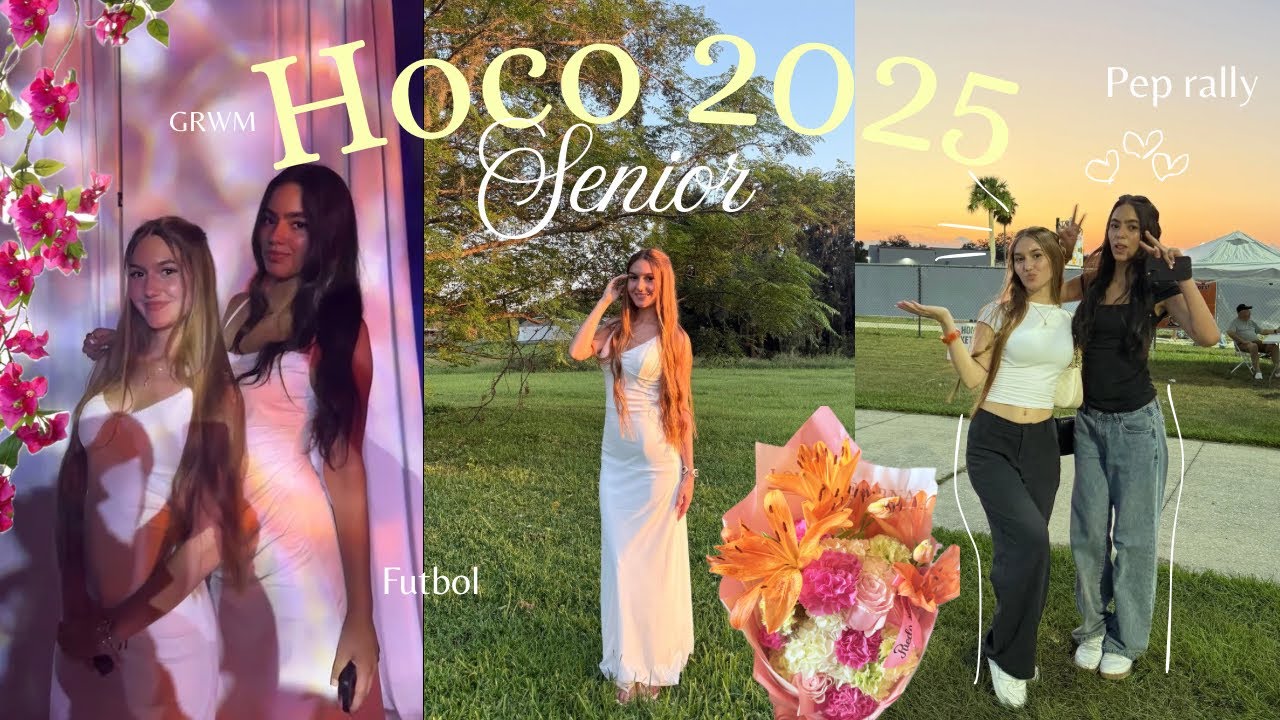 Un VLOG en el clásico BAILE de las PELICULAS en mi HIGH SCHOOL🇺🇸|Pep rally, fútbol, grwm Hoco Vlog💐