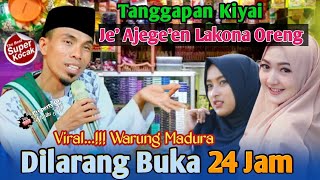 Viral Warung Madura~Kh Kholil Yesin Terbaru 2024~Tanggapan Kyai Je'Ajege'en Lakonah Oreng