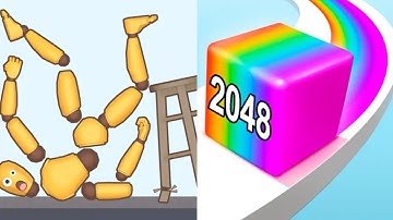 Kick & Break The Ragdoll VS Jelly Run 2048 IOS Android PST Gameplay