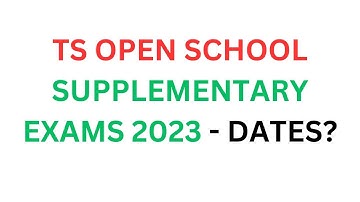 TS Open School Supplementary Exams 2023 Dates, Fees, and Registration