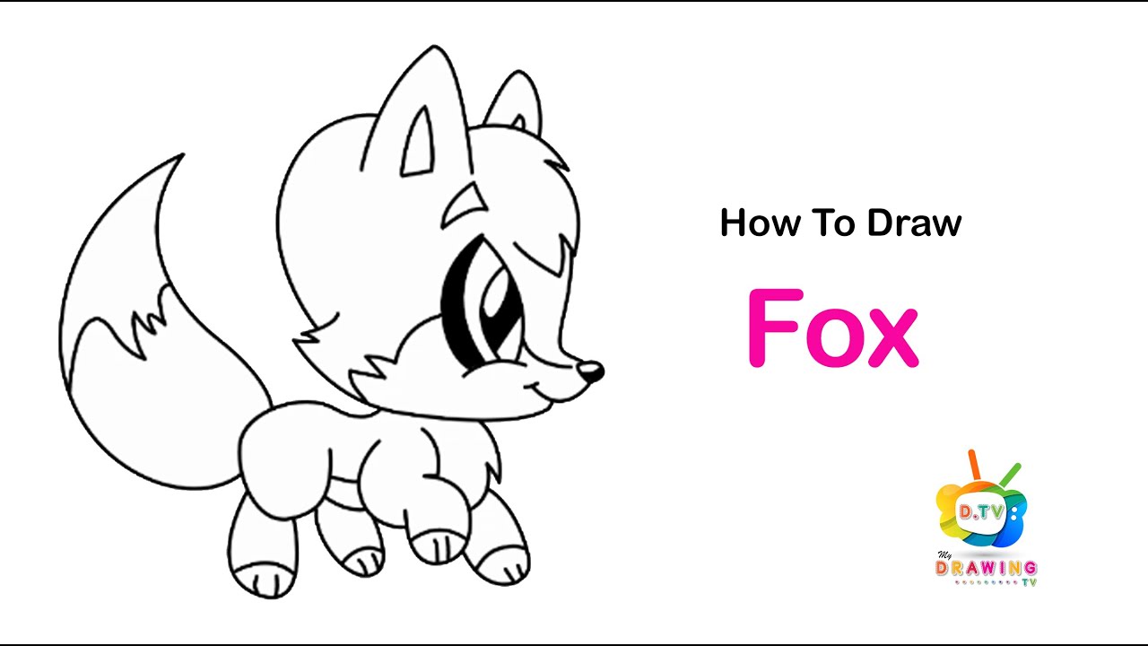 How To Draw A Fox | Easy Drawing Step By Step | #142 - YouTube