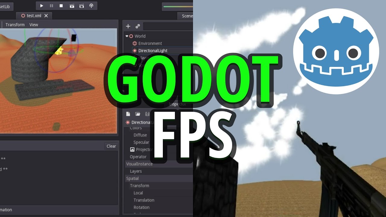 Godot Engine FPS Example Code YouTube