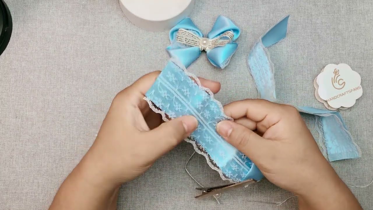 Handcraft Hair Accessories (Ribbon & Lace Hair Bow) - Gorgeous 9