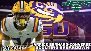 2023 NFL Draft Jets Pick: LSU Cornerback Jarrick Bernard-Converse Scouting Breakdown | Positionless?