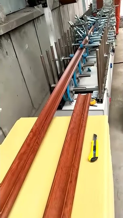 pvc profile wrapping machine - YouTube