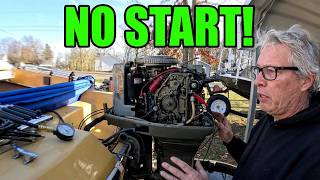 Outboard Cranks but will not start 1973 Johnson 65hp 65ELS73R Part 1