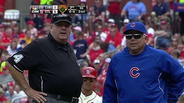 CHC@STL: Cubs challenge play, call overturned