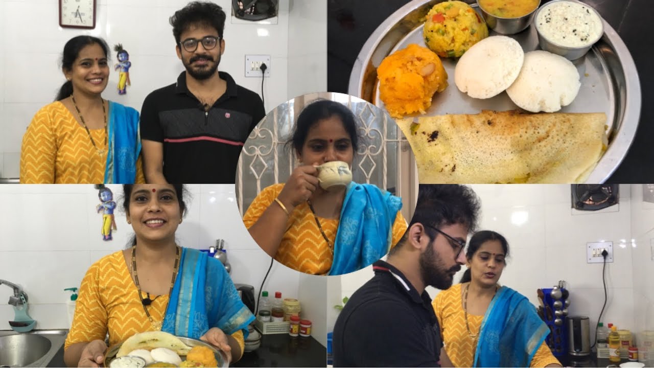 Father’s Day Special Vlog/Masala Dosai/Rava Kichadi/Rava Kesari/Idli/Tiffin Sambar/Coconut Chutney