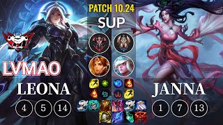 JDG LvMao Leona vs Janna Sup - KR Patch 10.24