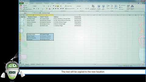 Chapter 7 - Editing in MS Excel 2010 Part 3 - Copying the Data | Class 5 Computer