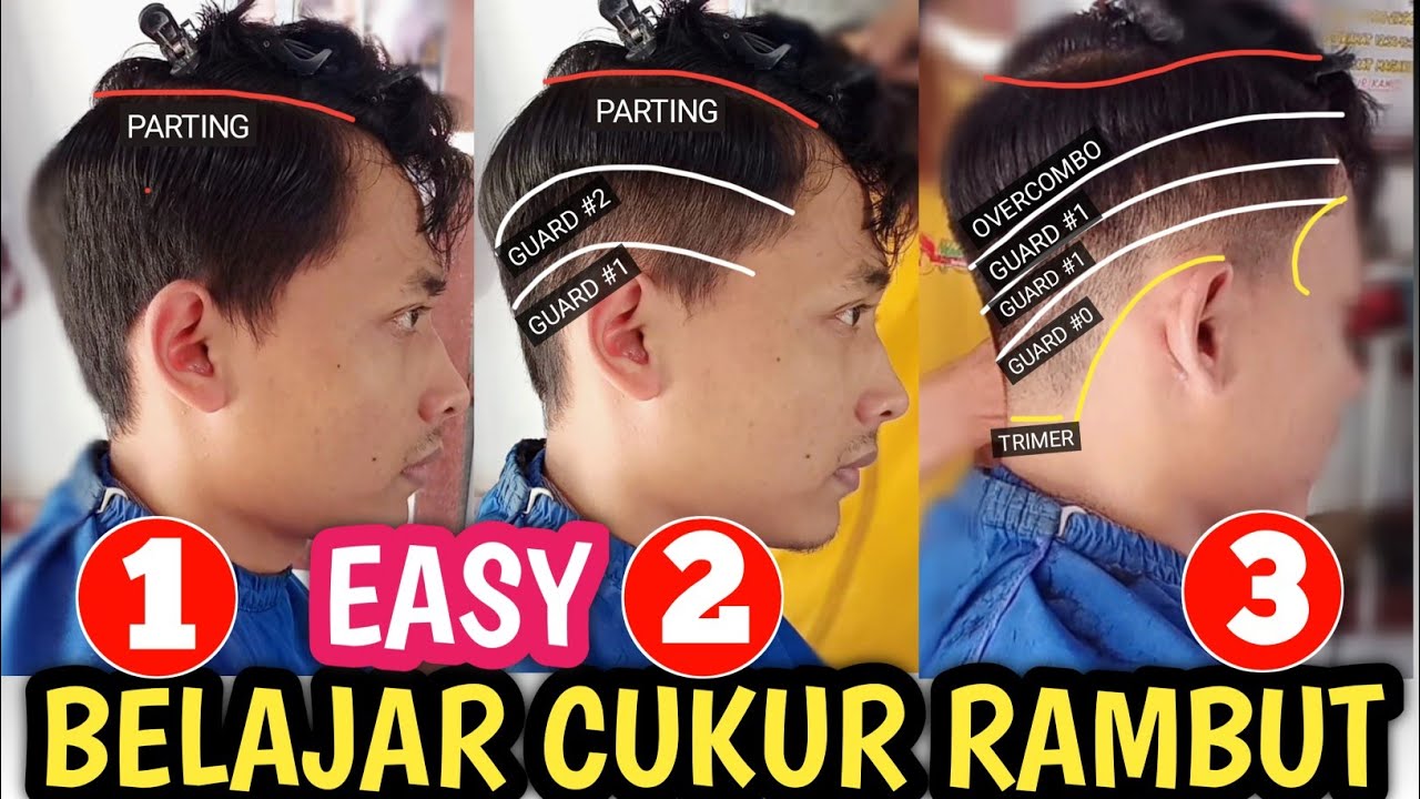 Jangan sampai tidak tau cara ini | CARA GAMPANG POTONG RAMBUT PEMULA 🔥 ...