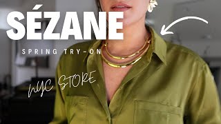 Spring Wardrobe with SEZANE - Come with me to the NYC store TRY-ON review