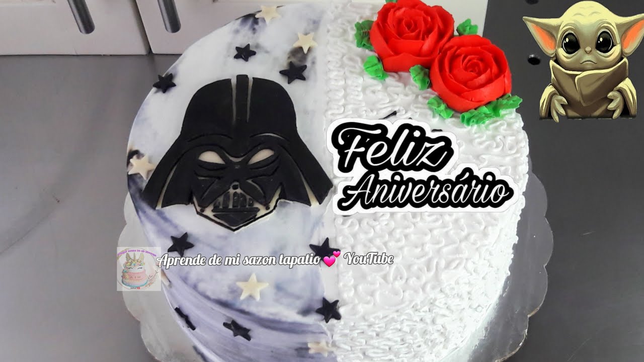 pastel de Star Wars / Star wars cake / pastel de star wars para aniversario  - YouTube