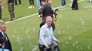 David Moyes saying goodbye to London Stadium