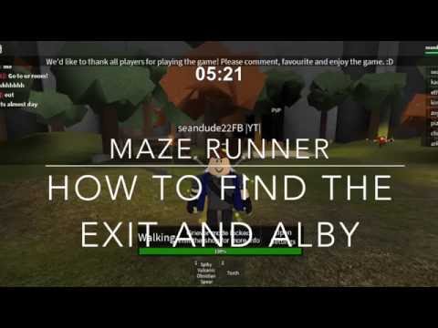Roblox Maze Runner How To Find The Exit And Alby Youtube - how to beat the maze runner on roblox