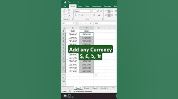 Number Formatting in Excel (Currency) ll Format Numbers as Currency ll Bivash Academy