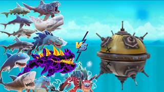 Hungry Shark Evolution - Ultra Mine Vs All Sharks | New Mephisto Shark Update screenshot 5