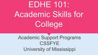 What is EDHE 101? Academic Skills for College screenshot 5