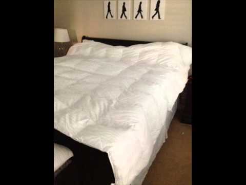 Soft and Luxurious 300TC Sateen White Down Alternative Duvet Insert ; make your own duvet cover